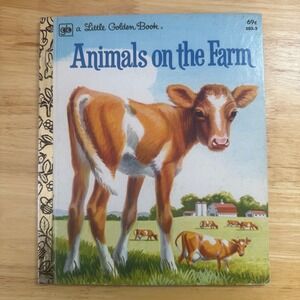 Animals on the Farm Little Golden Book 1979‎ Jan Pfloog Classic Childrens Book